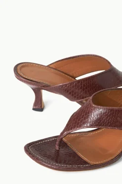 STAUD NATALIA THONG SANDAL   MAHOGANY Outlet