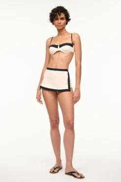 STAUD NELL SWIM SKIRT IVORY BLACK IVORYBLACK Best