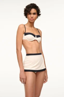 STAUD NELL SWIM SKIRT  IVORY BLACK IVORYBLACK Best