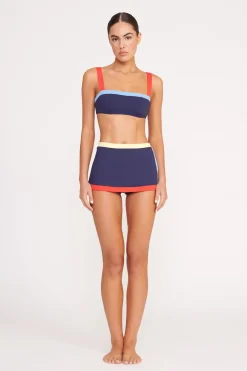 STAUD NELL SWIM SKIRT  NAVY COLORBLOCK NAVYCOLORBLOCK