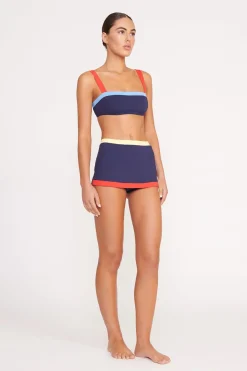STAUD NELL SWIM SKIRT  NAVY COLORBLOCK NAVYCOLORBLOCK