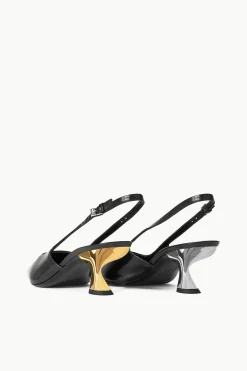 STAUD NEVE SLINGBACK HEEL  BLACK METALS BLACKMETALS New