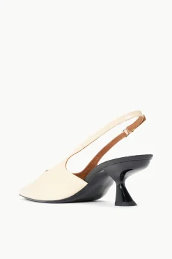 STAUD NEVE SLINGBACK HEEL  CREAM BLACK CREAMBLACK Best