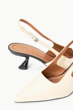 STAUD NEVE SLINGBACK HEEL  CREAM BLACK CREAMBLACK Best