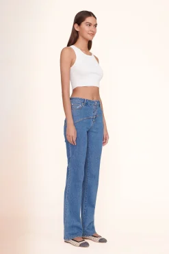 STAUD NOLAN PANT  MEDIUM WASH MEDIUMWASH Hot