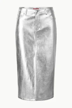 STAUD OAKLYN SKIRT   SILVER