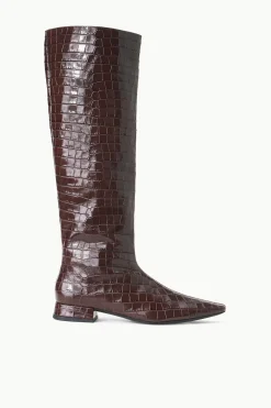 STAUD OLGA BOOT   CROC EMBOSSED ESPRESSO Outlet