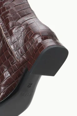 STAUD OLGA BOOT CROC EMBOSSED ESPRESSO Outlet
