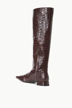 STAUD OLGA BOOT CROC EMBOSSED ESPRESSO Outlet
