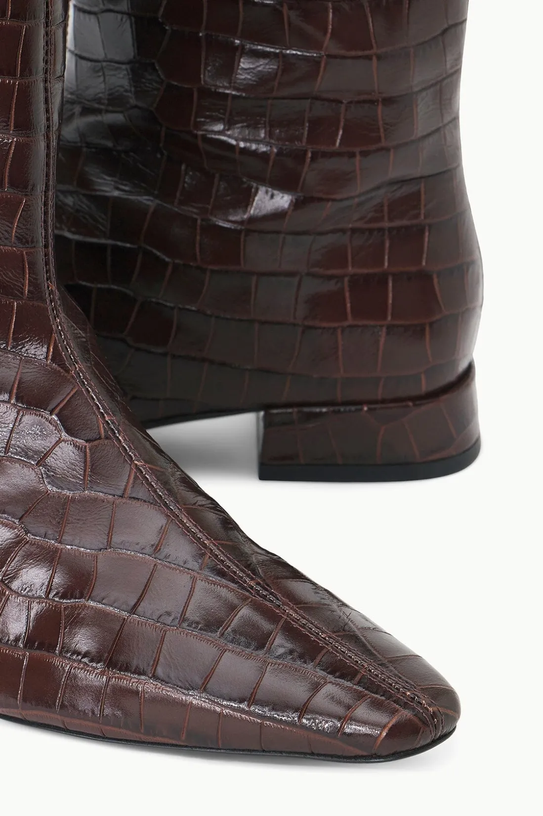 STAUD OLGA BOOT CROC EMBOSSED ESPRESSO Outlet
