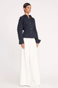 STAUD OPHELIA TOP   NAVY Outlet