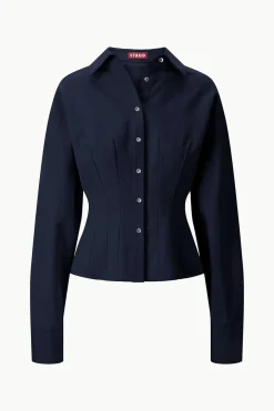 STAUD OPHELIA TOP   NAVY Outlet