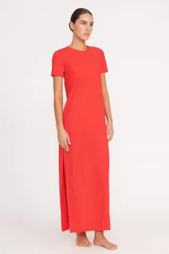STAUD OTTILIE DRESS  RED ROSE REDROSE