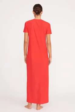 STAUD OTTILIE DRESS  RED ROSE REDROSE