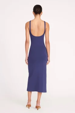 STAUD PAITYN DRESS   NAVY Clearance