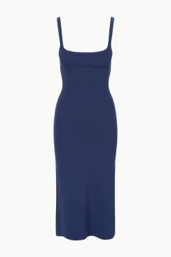 STAUD PAITYN DRESS   NAVY Clearance