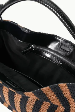 STAUD PERRY BAG  BLACK TAN SEASHORE STRIPE BLACKTANSEASHORESTRIPE Discount