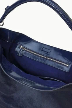 STAUD PERRY BAG HAIRCALF NAVY Sale