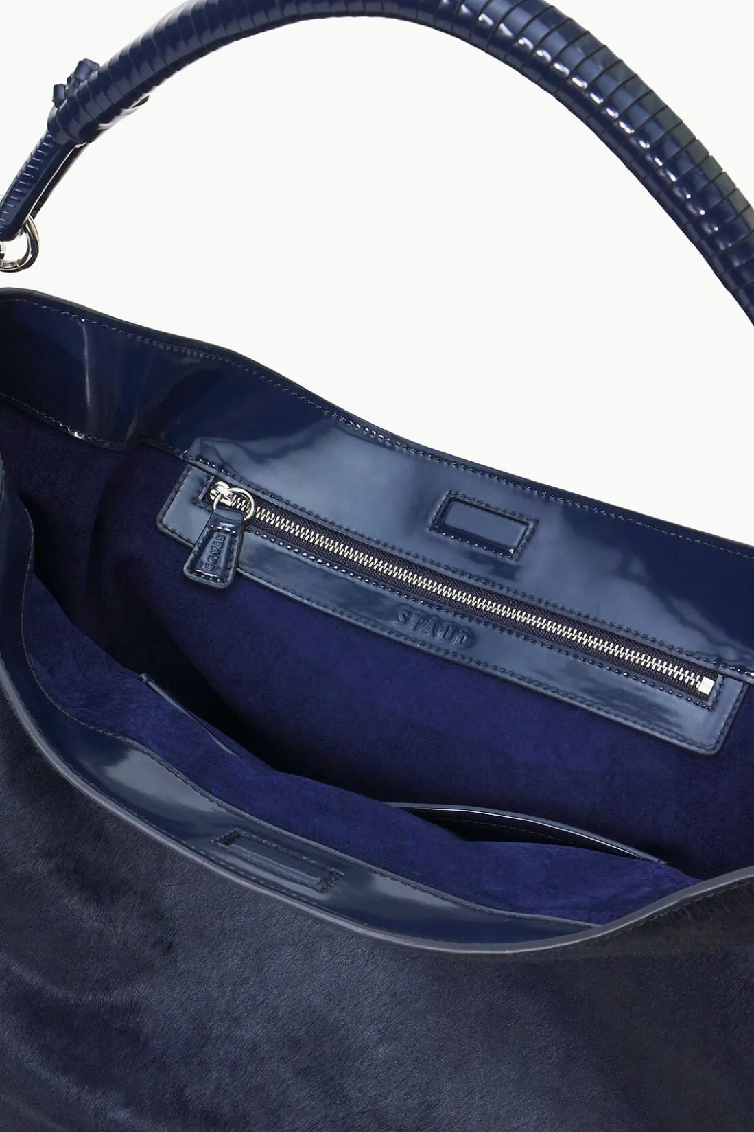 STAUD PERRY BAG HAIRCALF NAVY Sale