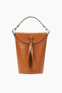 STAUD PHOEBE CONVERTIBLE BUCKET BAG   TAN