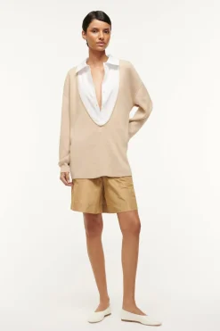 STAUD PIETRO SWEATER  CAMEL WHITE CAMELWHITE Best
