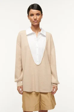 STAUD PIETRO SWEATER  CAMEL WHITE CAMELWHITE Best