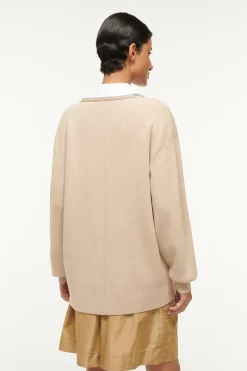 STAUD PIETRO SWEATER CAMEL WHITE CAMELWHITE Best