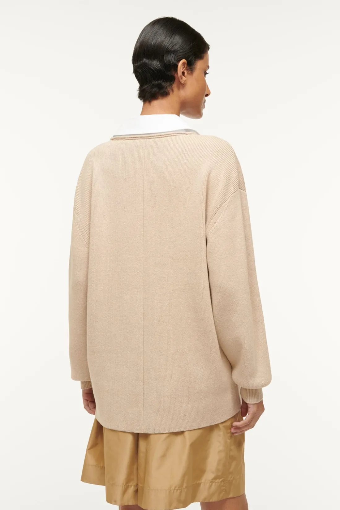 STAUD PIETRO SWEATER CAMEL WHITE CAMELWHITE Best