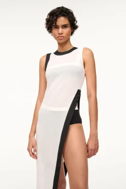 STAUD POINTER COVERUP TOP WHITE BLACK WHITEBLACK Best