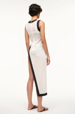 STAUD POINTER COVERUP TOP WHITE BLACK WHITEBLACK Best