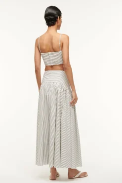 STAUD PROCIDA SKIRT  IVORY MICRO STRIPE IVORYMICROSTRIPE Best