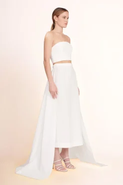 STAUD PRUNELLA SKIRT   WHITE Discount