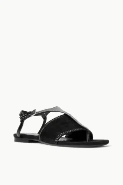 STAUD PURA VIDA FLAT SANDAL BLACK Clearance