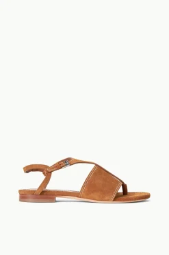 STAUD PURA VIDA FLAT SANDAL   TAN
