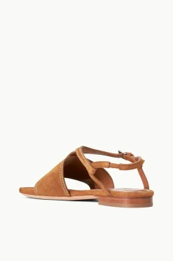 STAUD PURA VIDA FLAT SANDAL   TAN