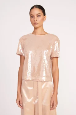 STAUD QUINCY TOP   BEIGE New