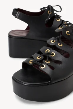 STAUD QUINN PLATFORM SANDAL   BLACK New