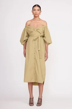 STAUD REESE DRESS   KHAKI New