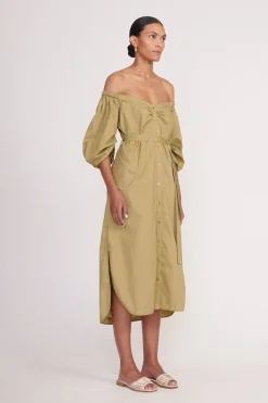 STAUD REESE DRESS KHAKI New