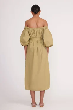 STAUD REESE DRESS KHAKI New