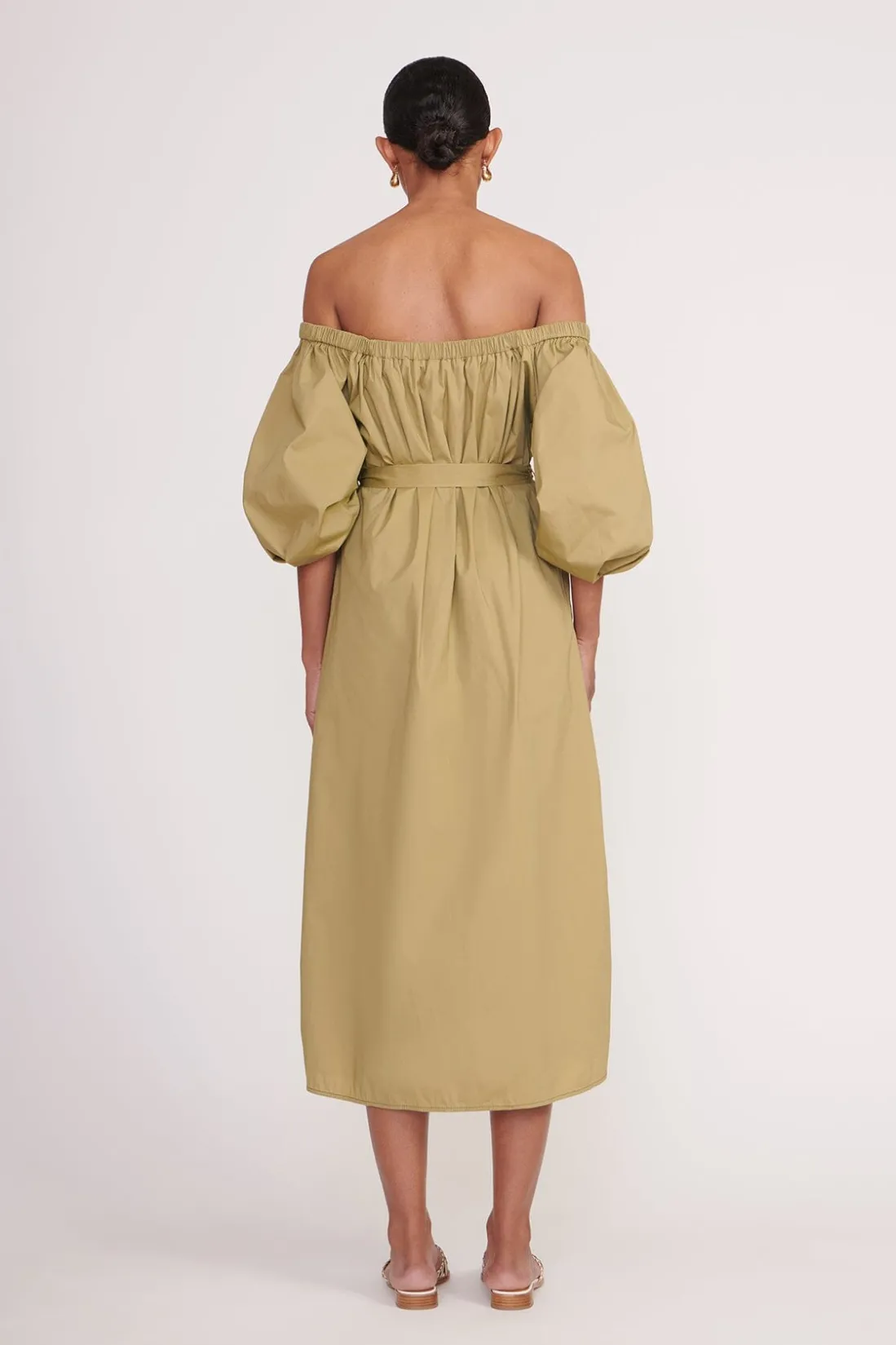 STAUD REESE DRESS KHAKI New
