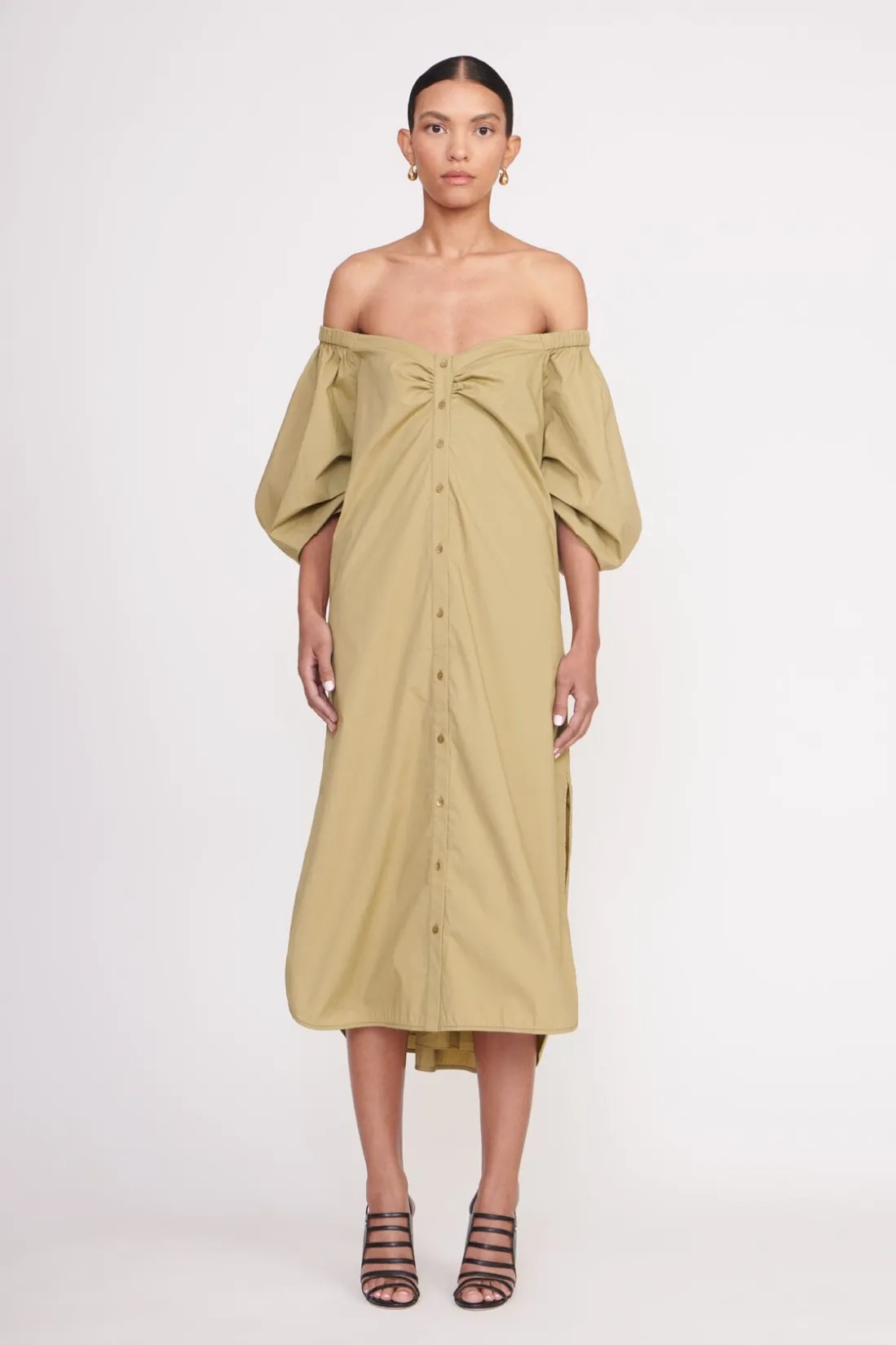 STAUD REESE DRESS KHAKI New