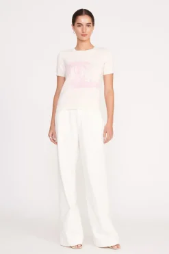 STAUD REYNA SWEATER  IVORY CHERRY BLOSSOM TOILE IVORYCHERRYBLOSSOMTOILE Clearance