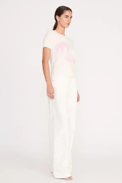 STAUD REYNA SWEATER  IVORY CHERRY BLOSSOM TOILE IVORYCHERRYBLOSSOMTOILE Clearance