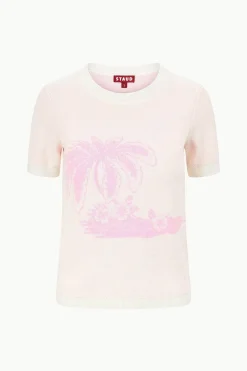 STAUD REYNA SWEATER  IVORY CHERRY BLOSSOM TOILE IVORYCHERRYBLOSSOMTOILE Clearance