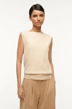 STAUD ROCKI SWEATER   CAMEL Sale