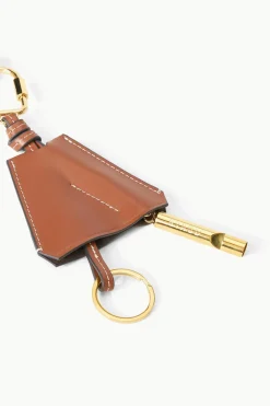 STAUD SAFETY WHISTLE KEY FOB   TAN Best