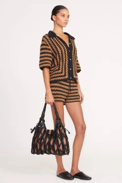 STAUD SAMARA SHORT BLACK TAN SEASHORE STRIPE BLACKTANSEASHORESTRIPE Online