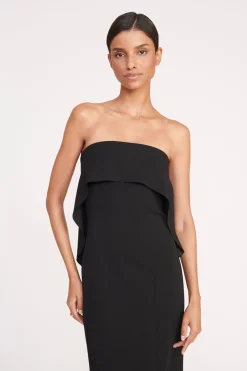 STAUD SCARLETT DRESS   BLACK Outlet