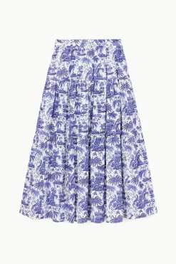 STAUD SEA SKIRT BLUE TOILE BLUETOILE Discount